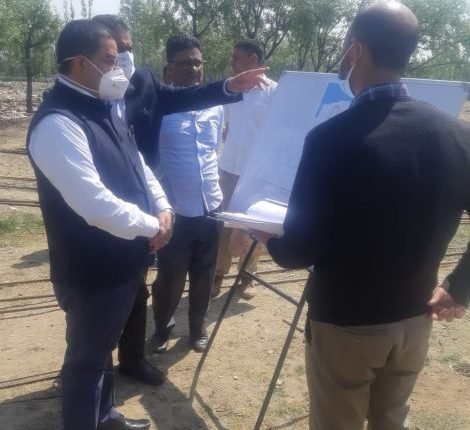 MD JKPCC inspects ongoing works in Pulwama & Shopian Districts