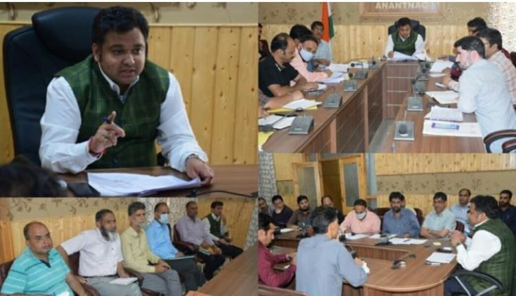 DC Anantnag Dr. Piyush Singla reviews SANJY Sanitation, IEC, Livelihood Plan