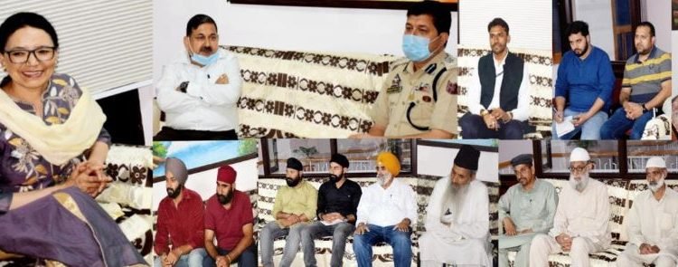 Member NCM Rinchen Lhamo interacts with reps. of Muslim, Sikh communities at Kishtwar