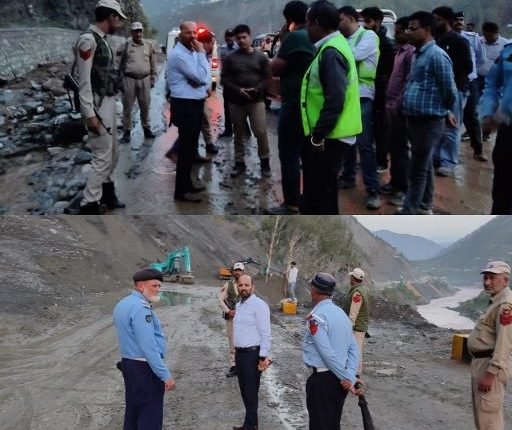 DC Ramban monitors road clearance operation, arrangements for stranded passenger