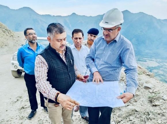 Amit Sharma Secretary Mining visits limestone mines in Kashmir ; reviews mining operation