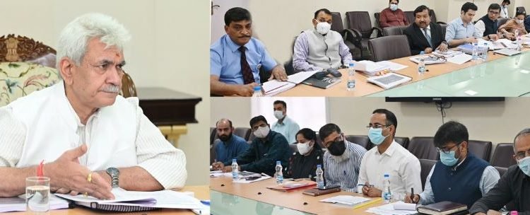 Lt Governor reviews the status of ongoing projects of Housing & Urban Development Department