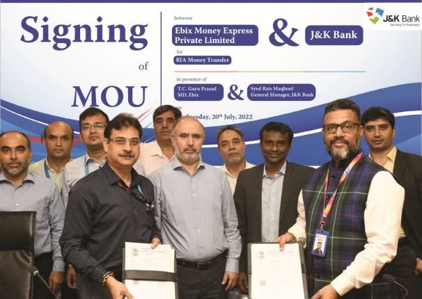 J&K Bank ties-up with Ebix Money Express Pvt Ltd
