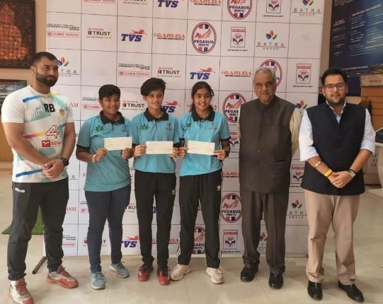 Batra Group & Pegasus Hero Football Club felicitate U-17 national football players of J&K