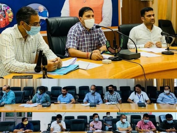 District Administration Kathua today conducted an experimental trial of Drone for Agriculture related activities here at village Balan Pain.