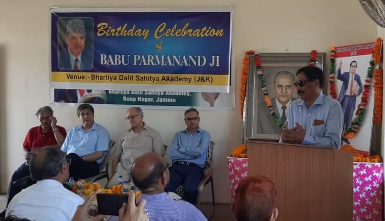 Kalsotra paid tributes to the son of the soil Babu Parmanand on his 91st birthday