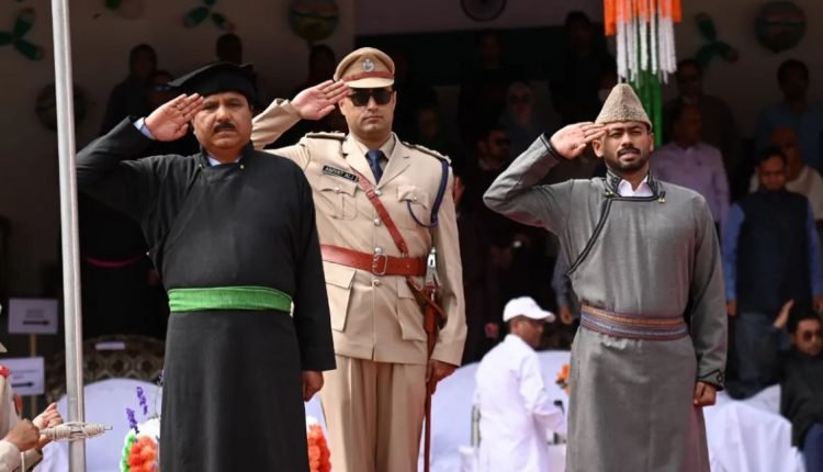 CEC Kargil hoists national flag at Khree Sultan Chow Sports Stadium Biamathang