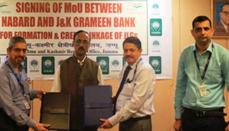NABARD signs MOU with J&K Grameen Bank to finance 700 JLGs in J&K (UT), Ladakh (UT)