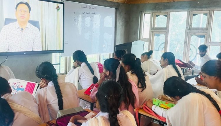 GDC Dudu Basantgarh display SVEEP awareness video film about Special Summary Revision (SSR) 2022