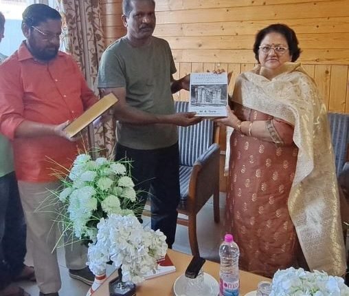 Secretary, LA presents "Raj Tarangni" book to Chairman, Committee for Welfare of SC, ST, Kerala