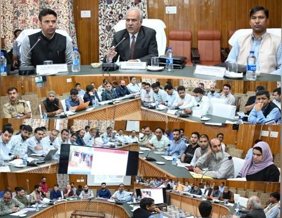 MP, Justice (Retd.)Hasnain Masoodi vists Kulgam; chairs DISHA meeting