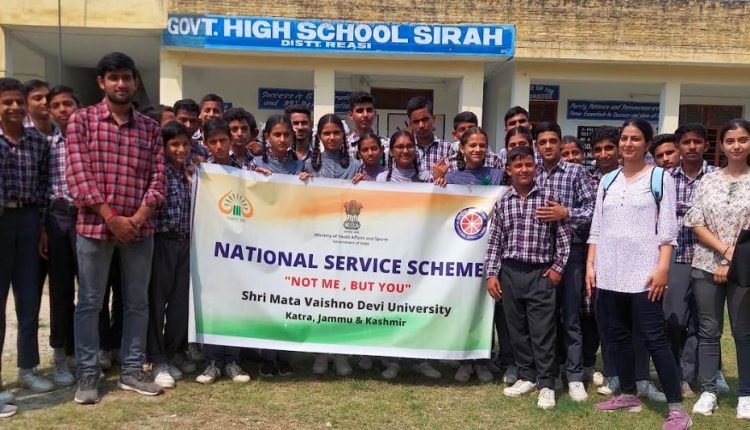 NSS SMVDU organized competitions in Govt. High School, Sirah