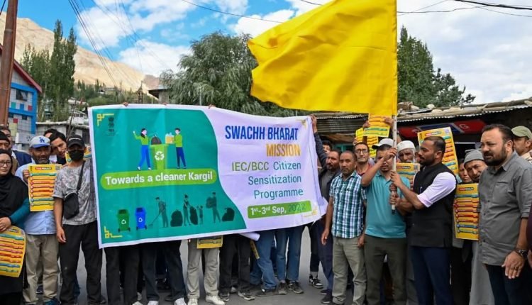 DC Kargil flags off IEC/BCC sensitization program under Swachh Bharat Mission