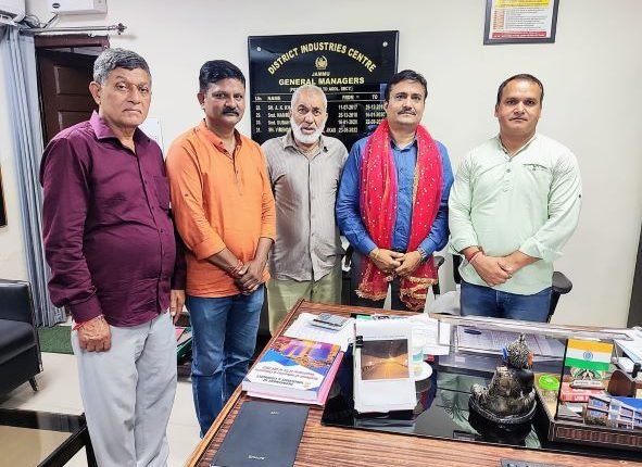 BJP OBC Morcha Felicitates Virender Manyal (KAS), General Manager District Industries Centre, Jammu