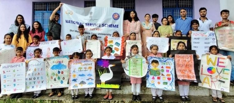 NSS SMVDU Distributed Creative Charts at Govt. Primary School