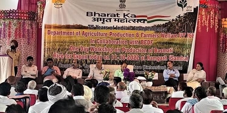 One-day workshop on "Production of Basmati Rice for export” held at Samba