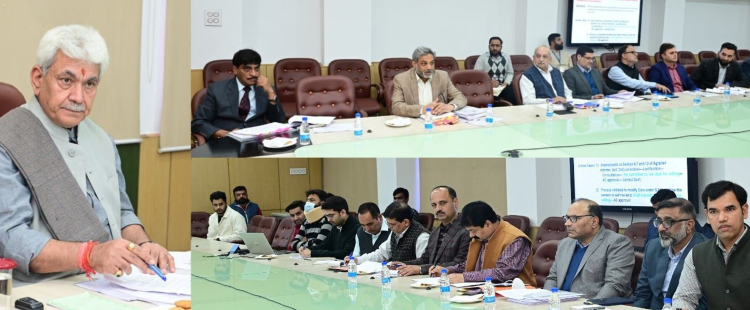 Lt Governor Manoj Sinha reviews working of Revenue Department