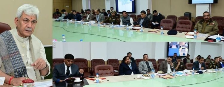 Lt Governor chairs a meeting to discuss various issues related to Road Safety
