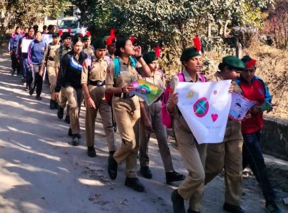 NCC cadets of GCW Udhampur take out awareness rally against drug Abuse