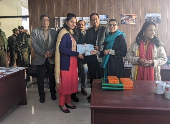 DDC Jammu interacts with participants of Basohli Painting product design training course