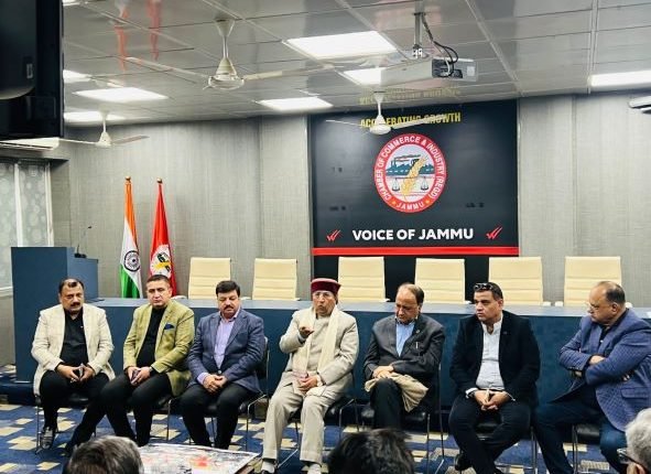 MP Bansal, Dr Shakti visit Chamber House, brief CCI team on progress of Jammu AIIMS