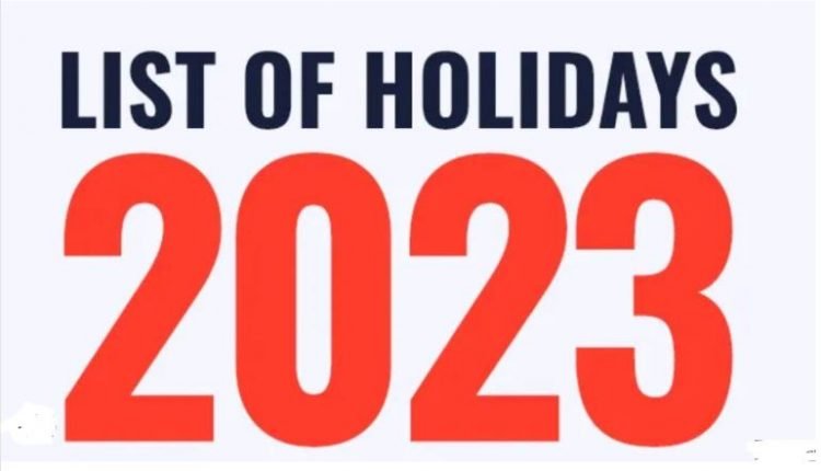J&K Govt Issues List Of Holidays For The Calendar Year-2023