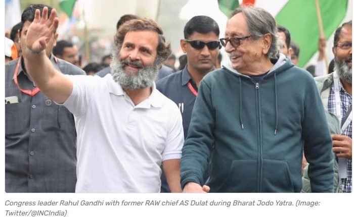 Former RAW chief AS Dulat joins Bharat Jodo Yatra in Delhi