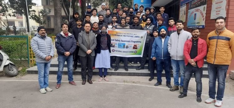 Govt. Polytechnic Jammu Organized Rally On Traffic Awareness