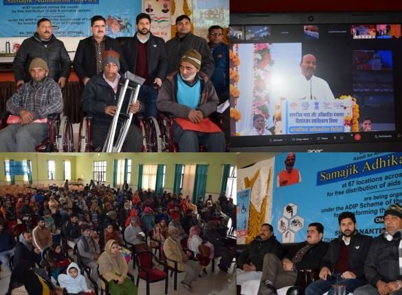 Union Minister e-distributes appliances among PwDs