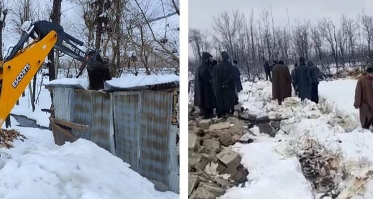 Illegal Encroachments of influential trio bulldozed at Dooru