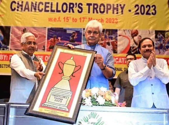 Lt Governor Sinha inaugurates Chancellor's trophy at Jammu University