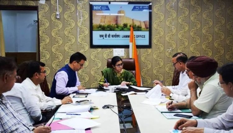 DC Jammu Avny Lavasa reviews the progress of works under PMDP