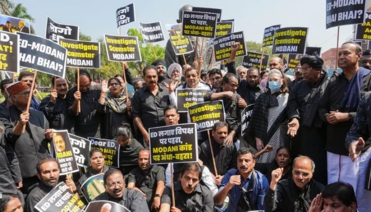 Congress President Kharge accuses Centre of trampling democracy over Adani issue