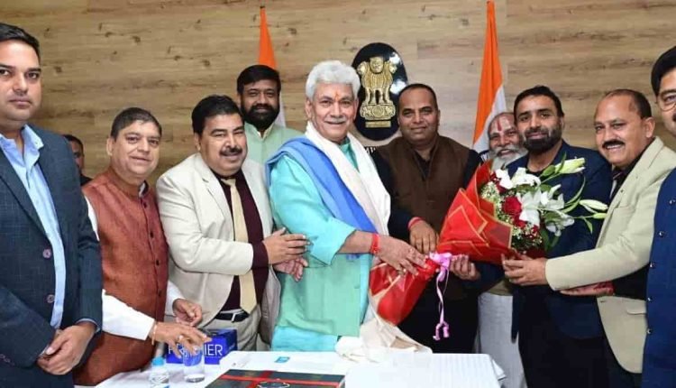 Delegation of Shree Amarnathji Yatra Bhandara Organisation; Panel of Community Leaders of NCM in J&K call on Lt Governor