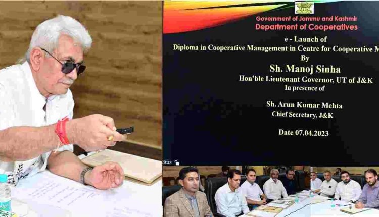 Lt Governor Manoj Sinha Launches Cooperative Department's Key Initiatives in J&K