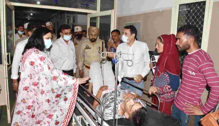 Footbridge collapse: DC meets injured at District Hospital Udhampur