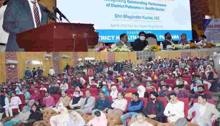 Secretary chairs felicitation ceremony regarding recognition of Pulwama in health sector