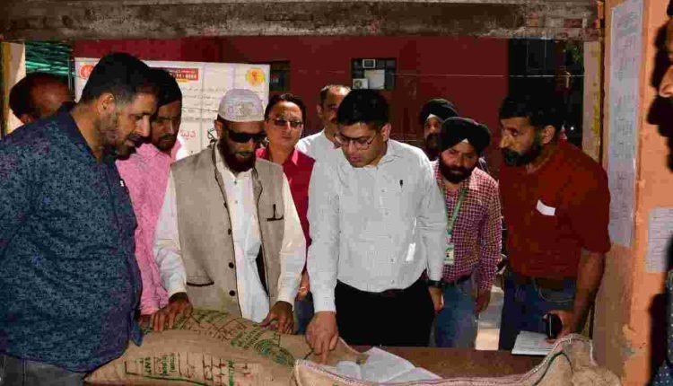 Deputy Commissioner Rajouri inspects agricultural seed store at Darhal