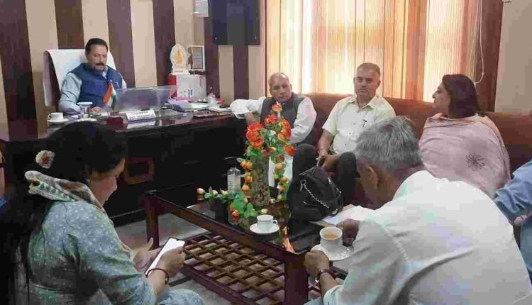 Chairperson DDC Udhampur reviews working of Health, Education, Transport departments