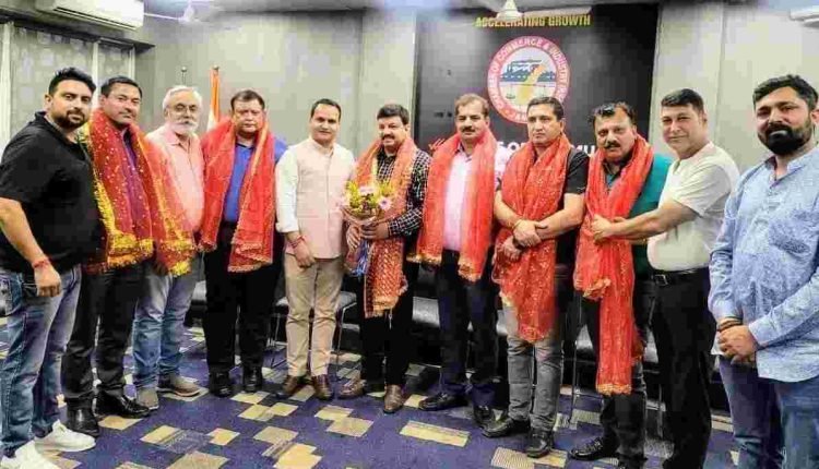 BJP OBC Morcha Felicitated newly elected team of Chamber of Commerce and Industries (CCI) Jammu