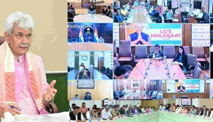 Lt Governor interacts with the people through LG's Mulaqaat online platform and hears their grievances