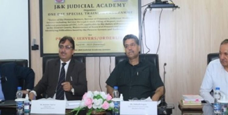 Judicial Academy organizes training on “Duties of Process Servers, Service of Processes, Different Modes of Service”