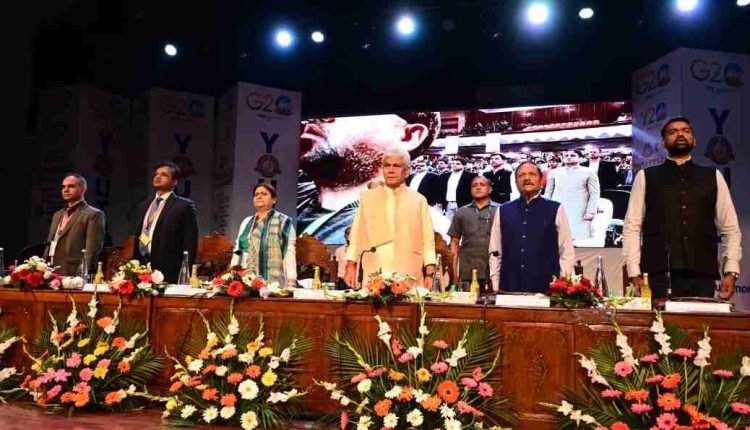 Lt Governor Shri Manoj Sinha Highlights India's Commitment to Sustainable Development at Y20 Consultation