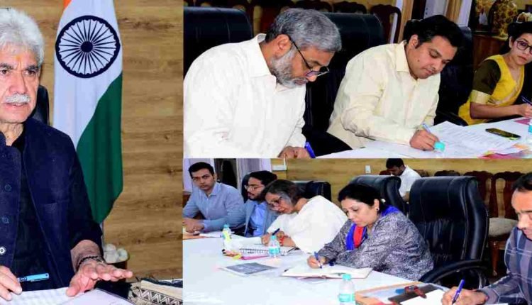 Lt Governor Manoj Sinha Chairs High-level Meeting on Boosting Investment