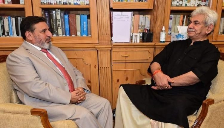 Altaf Bukhari calls on Lt Governor Manoj Sinha 