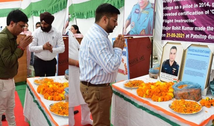 District Samba Honours Martyr Major Rohit Kumar by naming School in his Memory