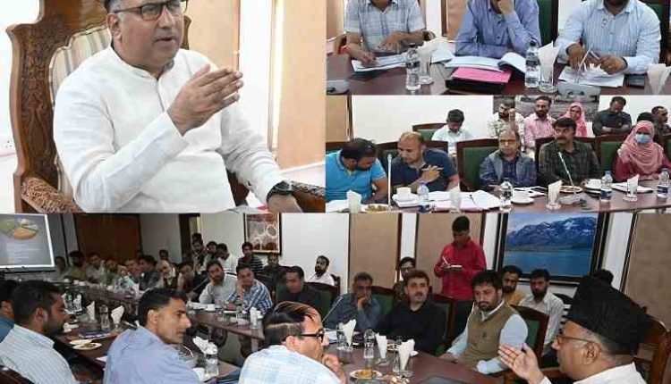 MP Er. Gulam Ali Khatana reviews ongoing Developmental Works in Anantnag