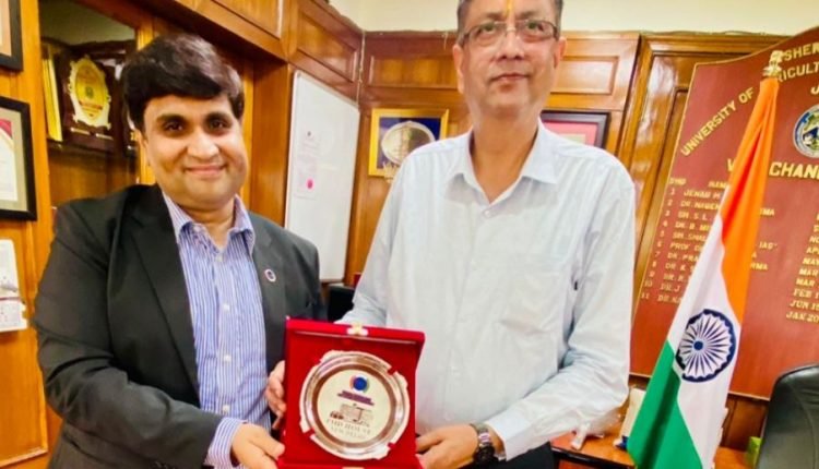 PHDCCI's Rahul Sahai Highlights Global Activities during Meeting with SKUAST Jammu's Vice Chancellor