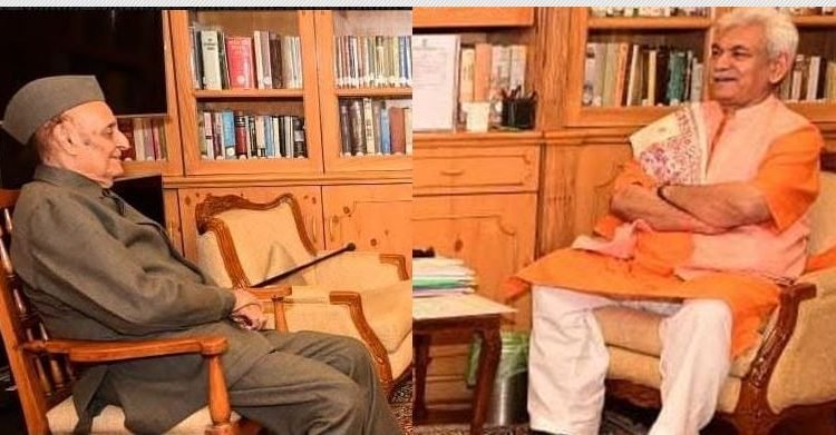 Dr. Karan Singh Engages in Fruitful Discussion with Lieutenant Governor on Developmental Matters in Jammu Kashmir