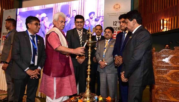 Lt Governor addresses 12th Residential Meet of ICAI members in public service at Srinagar